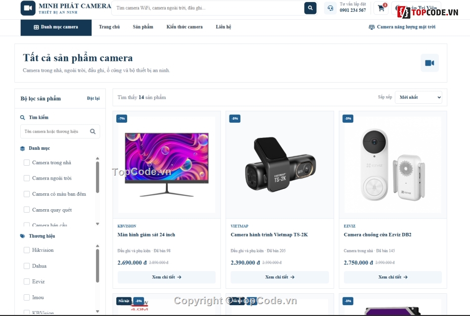 website,camera,bán website